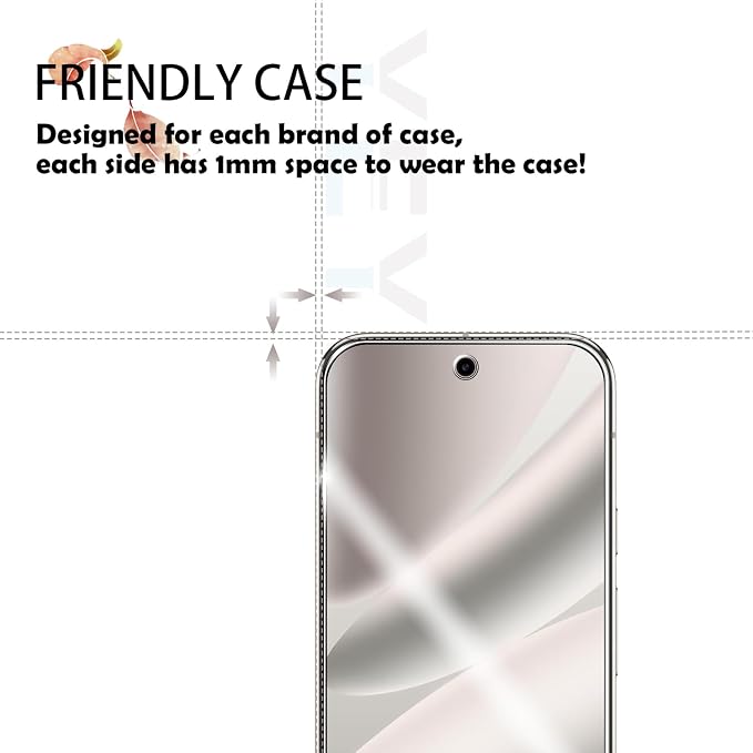 Screen Protector for Google Pixel 10 Pro, [2+2 Pack] Tempered Glass & Camera Lens Protectors[Ultrasonic Fingerprint Unlock] [Case Friendly] [Bubble-Free] Screen Protector Glass For Pixel 10 Pro - Image 4