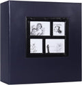 RECUTMS Photo Album 4x6 1000 Photos Leather Large Family Baby Albums Blue | Extra Large Capacity, Black Page, Horizontal and Vertical Pockets, Anniversary Wedding Memory Picture Book, DIY Cover Window by RECUTMS