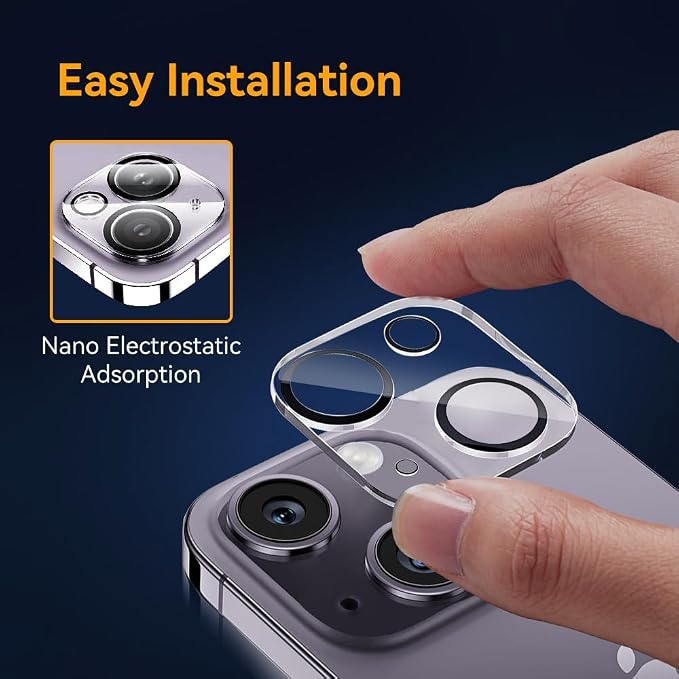 Camera Lens Protector for iPhone 13 6.1" / iPhone 13 Mini 5.4",9H Tempered Glass，Ultra HD, Scratch Resistance Easy to Install，Case Friendly，[Does not Affect Night Shots] 3-Pack - Image 5