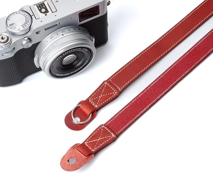 Vintage Minimalist Genuine Leather Camera Strap Crazy Horse Leather Shoulder Strap For DSLR For Fuji For Nikon For LEICA - Image 2