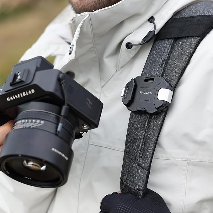 FALCAM F38 Backpack Camera Clip V2 with Plate | Arca-Swiss Quick Release, 30kg/66lb Heavy Load, Dyneema Safety Strap, Belt & Strap Mount for DSLR Action Mirrorless – Black - Image 2
