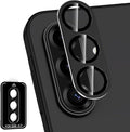 for Samsung Galaxy A17 Camera Lens Protector, Individual Metal Ring Tempered Glass Lens Cover, [Strong Adsorption] Scratch Resistant Ultra-Thin HD Clear Lens Cover, 1 Set-Black by Btscase