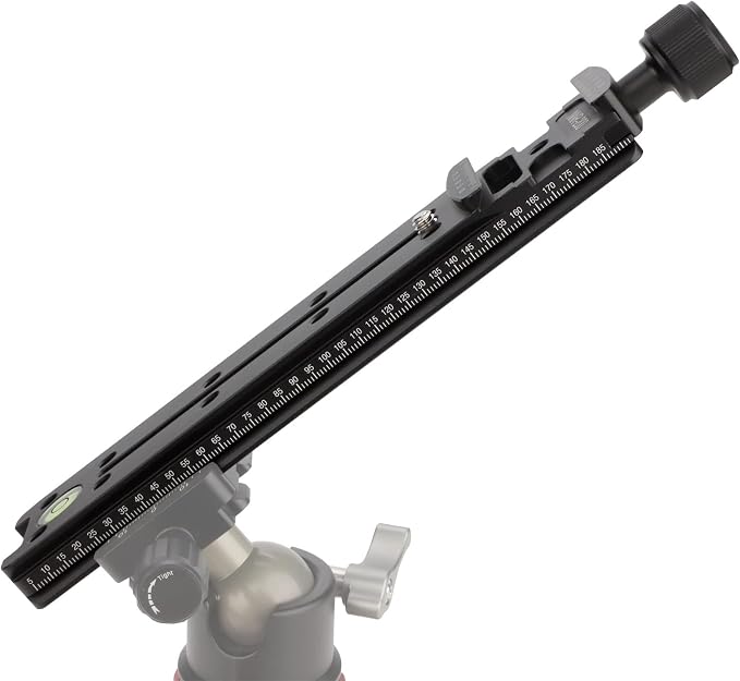 Camera Rail Nodal Slide 200mm Quick Release Plate Clamp Macro Rail with D-Ring Screws for Garmin Xero C1 DSLR Tripod Monopod Ball Head for Panoramic Close-up Photography - Image 5