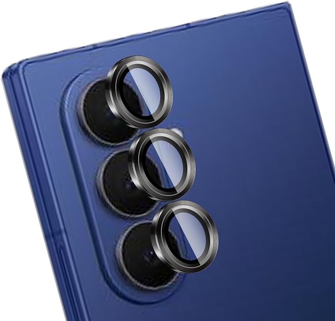 Camera Lens Protector for Samsung Galaxy Z Fold 7,1 Pack | Tempered Metal Glass Camera Cover Film,HD Clear,Anti-Scratch Lens Screen Protector Film,Case Friendly,Black Titanium by Unknown