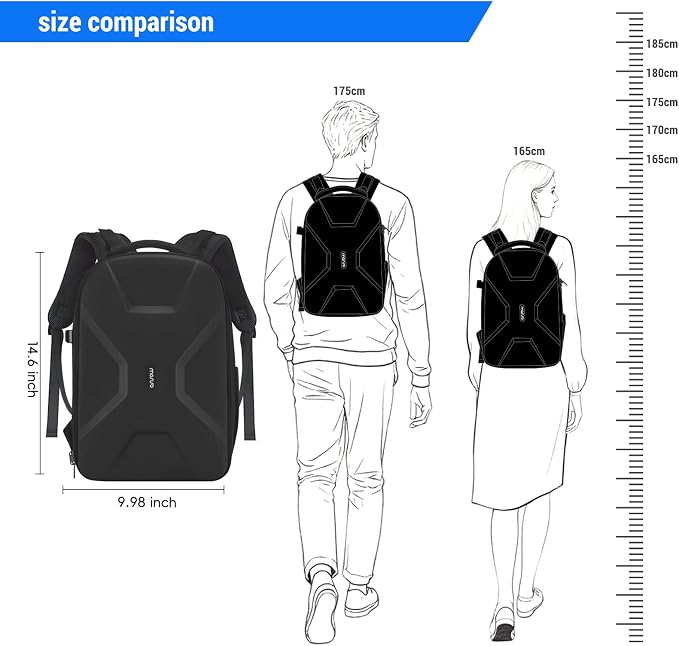 MOSISO Camera Backpack, DSLR/SLR/Mirrorless Photography Camera Bag | Waterproof Hardshell Bag with Insert&Tripod Holder&Laptop Compartment Compatible with Canon/Nikon/Sony, Black - Image 7