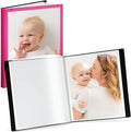 Cranbury Portfolio Binder 8x10, 48 Photos, Clear Sleeves, Pink | 24 Pages Hold 48 Photos, Clear Plastic Sleeves, Customizable Front Pocket, Poly Presentation Book by CRANBURY