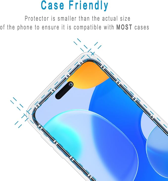 2+2 Pack Privacy Screen Protector for iPhone 17 Tempered Glass | Anti-Spy Privacy Protection, with Camera Lens Protector, Anti Scratch, Bubble Free - Image 5
