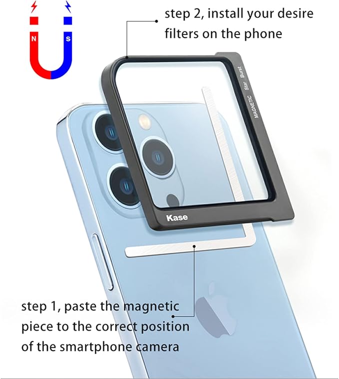 Kase Magnetic Square ND1000 Phone Camera Lens ND Filter for iPhone | Neutral Density Filter Compatible with iPhone 17 16 15 14 13 12 11 Samsung Android, Optical Glass & Multi-Coatings - Image 4