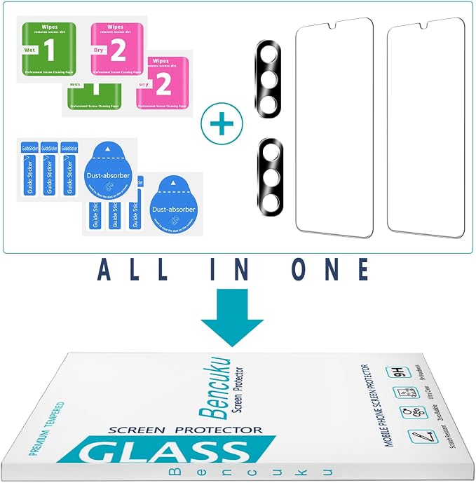 2+2 Pack Screen Protector for Samsung Galaxy A17 Tempered Glass | with Camera Lens Protector, 9H Hardness, Anti Scratch, Bubble Free - Image 7