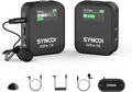 SYNCO Wireless Lavalier Microphone 2.4G Lav Mic with Charging Case 656FT 8H for Online Class Live Streaming YouTube for Camera Smartphone Tablet (1TX+1RX(with Display+8GB) by SYNCO