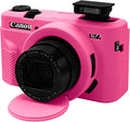 Case with Removable Lens Cover for Canon G7X Mark II/G7XII Camera(Rose) | Soft Silicone Camera Protective Case,Slim Fit,Anti-Scratch,Dustproof,Shockproof,Camera Accessories,For Travel,Daily Use by Unknown