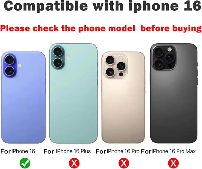 2pcs/Set 16 Back Rear Camera Lens Glass Replacement for iPhone 16 Camera Lens Replacement with and Reparing Toolkits - Image 2