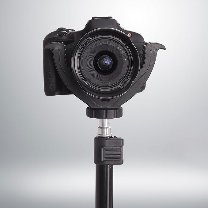 V Yoke Holder Shooting Rest, Tripod Shooting Portable V Yoke, Shooting Tripod Rifle Rest V Yoke Head for Outdoors Activities, Black - Image 7
