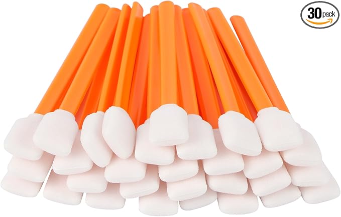 MIDELONG Foam Cleaning Swabs, 5.11" Square Rectangle Cleaning Swab Foam Tips Sponge Sticks for Electronics Camera Optical Lens Inkjet Printers Print Head Optical Equipment, Pack of 30 by MIDELONG