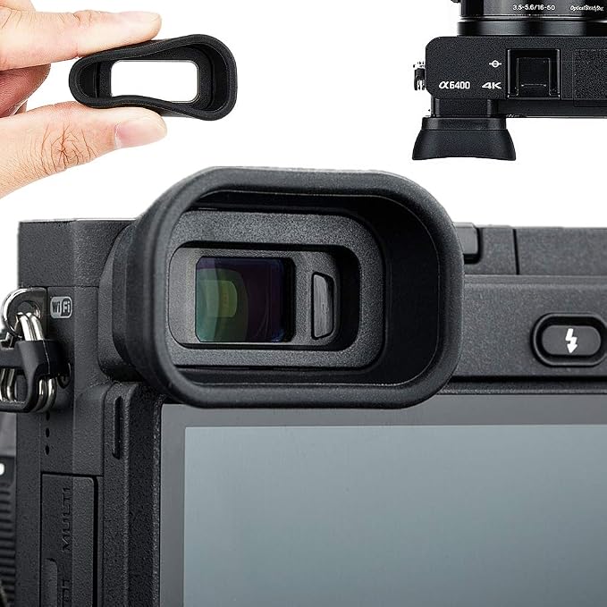 Extended Replace Sony FDA-EP17 Camera Eyecup Viewfinder for A6600 A6500 | Soft Silicon,Camera Eye Cup Eyepiece Protector,for Sony A6600 A6500 A6400 by Kiorafoto