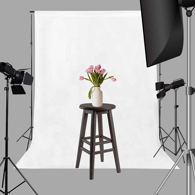 5x7ft White Backdrop for Photography, Pocket Design Photo Booth Background for Portrait Photoshoot, Party Decorations and Video Studio Background, White Backdrop Curtain for Soft Fabric Drapes - Image 2