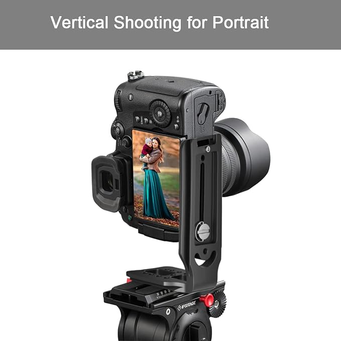 DSLR Camera L Bracket Vertical Horizontal Switching Tripod Quick Release Plate Compatible with Canon Nikon Sony DJI Osmo Ronin Zhiyun Stabilizer Tripod Monopod - Image 3