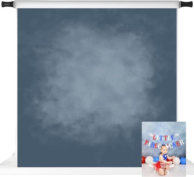 Kate Blue Photography Backdrops Abstract Photo Backdrop Poratrait Background for Photoshoot, 10x10ft by KateBackdropforPhotography