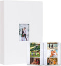 4x6 Photo Album Holds 360 Photos Writing Space, PU Leather, White | Clear Acid-Free Sleeves, Memo Writing Areas, Front Display Window, Baby, Wedding, Travel & Family Picture Keepsakes by Xfveiwoo