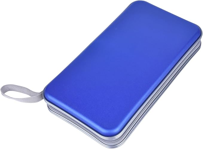 alavisxf xx CD Holder, 72 Capacity Hard Plastic Storage Case for Car | CD DVD Case, Portable Hand Strap, Zipper Closure, Anti-Slip Sleeves, Disc Storage Organizer, for Home Office Travel - Image 5