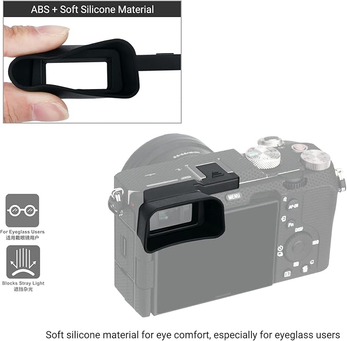 Extended A7C Eyecup for Sony Alpha 7C Only(Not Fit A7C II, A7CR) | Soft Silicon,Camera Viewfinder Eye Cup EVF Eyeshade Protector for Sony A7C Only - Image 4