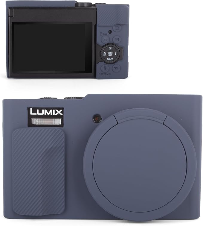 MUZIRI KINOKOO Silicone Sleeve Compatible for Panasonic Lumix ZS99 Camera - Soft Protective Cover for DC-ZS99/TZ99 Digital Camera with Removable Lens Cover - Anti-Slip & Anti-Scratch - Dark Blue by MUZIRIKINOKOO