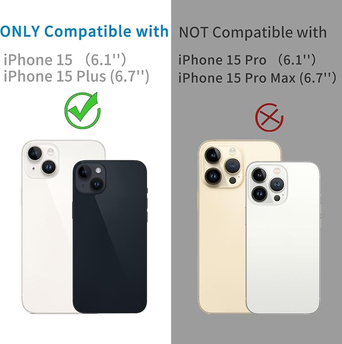 Dengduoduo 3 Pack Tempered Glass Camera Lens Protector for iPhone 15 6.1" & for iPhone 15 Plus 6.7", Bling Glitter, Ultra HD, 9H Hardness, Anti-Scratch, Case Friendly, Easy to Install - Image 2