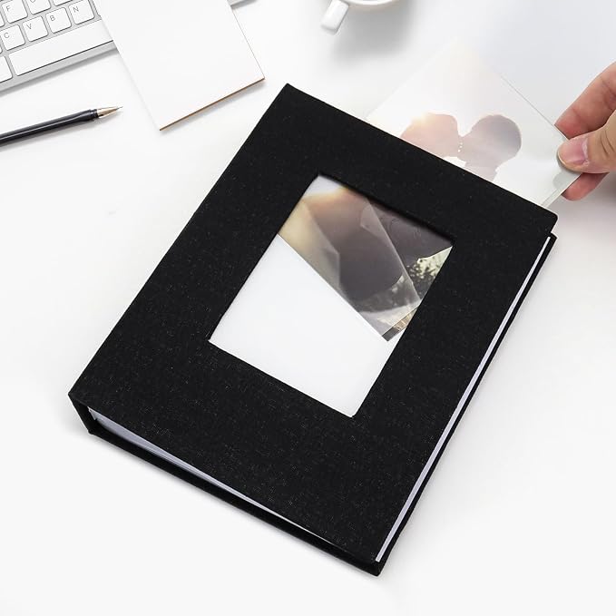 Vienrose 4x6 Small Photo Album, 2 Pack, 200 Photos, Black | Linen Cover, Mini Photo Album, Baby Memory Book, Wedding Family Travel - Image 3
