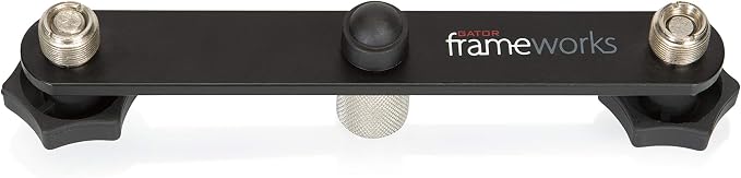 Gator Frameworks 1-to-2 Mic Mount Bar, Fits 5/8 Thread (GFWMIC1TO2) | Ideal for Stage Performances and Studio Use, Dual Mic Mounting with 5/8"-27 Threading, Durable Aluminum Build - Image 2