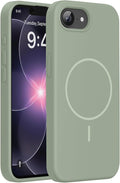Miracase Magnetic for iPhone 17e Case & iPhone 16e Case, [Soft Anti-Scratch Microfiber Lining], Compatible with MagSafe, Silicone Shockproof Drop Protection Phone Case for iPhone 17e/16e, Patina Green by Miracase