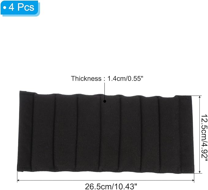 PATIKIL Camera Bag Divider, 4Pcs 10.43"x4.92"x0.55" Shockproof Camera Bag Inserts Separator Pad Protective Lens for Nikon Camera DSLR Protect Bag Organizer Universal Divider Cushion, Black - Image 2