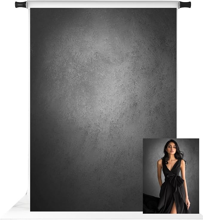 Kate 6.5x10ft Gray Abstract Photography Backdrop Grey Portrait Textures Photo Background Old Master Grey Backdrops by KateBackdropforPhotography