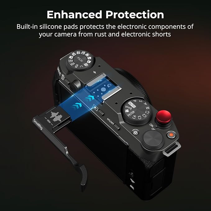 SmallRig Thumb Grip with Hot Shoe Cover for FUJIFILM X-M5 (Black) - 4878 | Built-in Silicone Pads,Textured Surface for Enhanced Grip (Black)-4878 - Image 5
