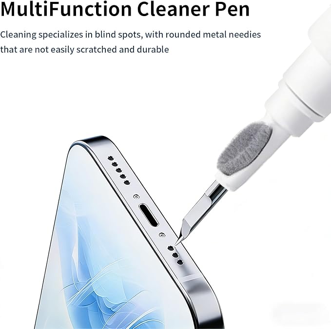 3 in 1 Cleaner Kit for AirPods Pro 1 2 3, Multi-Function Cleaning Pen with Soft Brush & Flocking Sponge for Bluetooth Earphones, Headsets Charging Case, iPhone, Laptop, Electronic Devices - Image 8