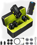 FULAIM X6 Pro Wireless Lavalier Microphones with 4 Transmitter | Charging Case for iPhone, iPad, Android, Camera, Lapel Mic with 48KHz 24Bit, Noise Cancellation for Video Recording, Vlog by FULAIM