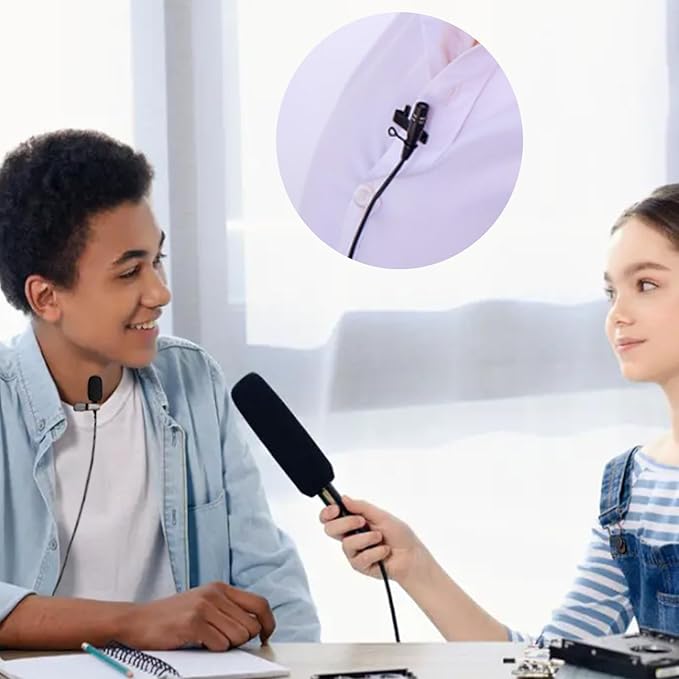 Lavalier Microphone Lapel Mic Compatible with Shure Bodypack | Unidirectional Condenser Super Cardioid Clip-On Mic for Wireless Transmitter System with Mini XLR 4 Pin TA4F Plug - Image 3