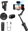 AOCHUAN Gimbal Stabilizer for Smartphone,NO APP Tracking,20CM Extension Rod,Face & Object Tracking stabilizer for iPhone & Android,3-Axis OLED Gimbal for Video Recording-AOCHUAN Smart X2AI Black by AOCHUAN