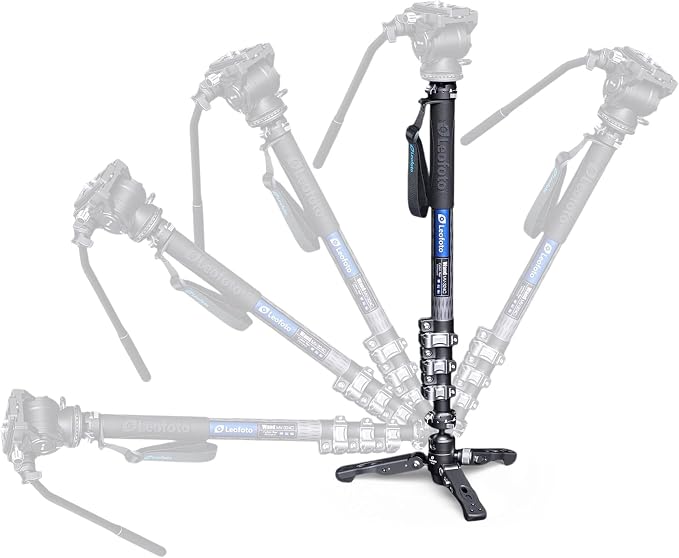 LEOFOTO Flip Lock Pro Video Camera Monopod with Tripod Stand MV-324C - Image 2