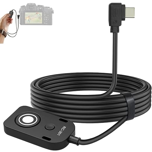 Remote Control for Sony Camera RC301-Type c USB a7m5/A7CII/A7CR/A7R6 Shutter Release Cable Camera A6700/ZV-E1/ZV-E10 II 150cm/59in Small Button for Wired Shooting Accessories(RC301 TPC A7C2 A6700) by DYTDIEYINGTU