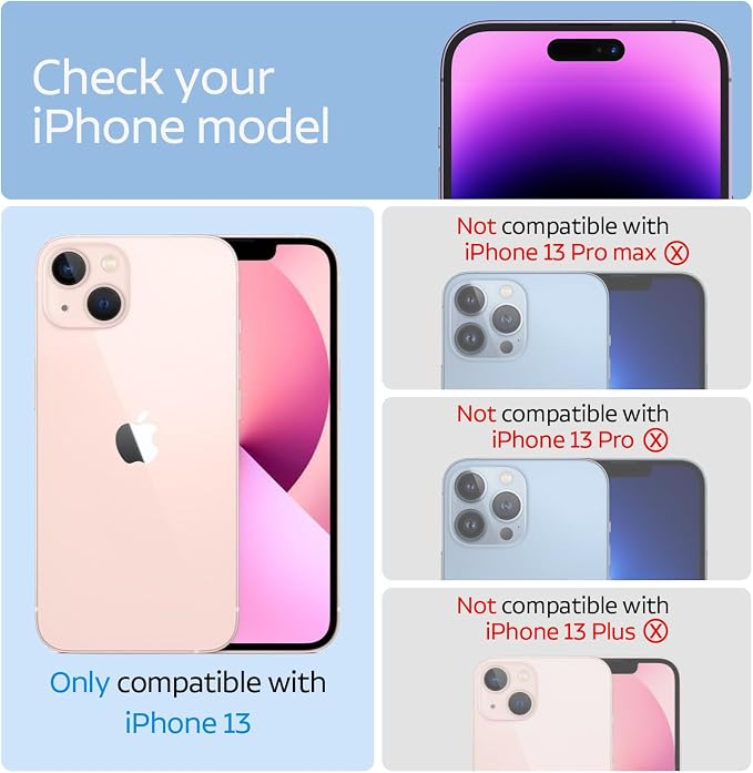 3 Pack Privacy Screen Protector for iPhone 13 +3 Pack Camera Lens Protector with Tempered Glass,Touch Sensitive and Case Friendly(iP-13 - Image 2