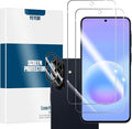 Galaxy A57 / A37 HD Clear Tempered Glass Screen Protector + Camera Lens Protectors, [2+2 Pack] [3D Glass] [Anti-Glare] [Bubble-Free] Screen Protector Glass For Samsung Galaxy A57 / A37 by YEYEBF