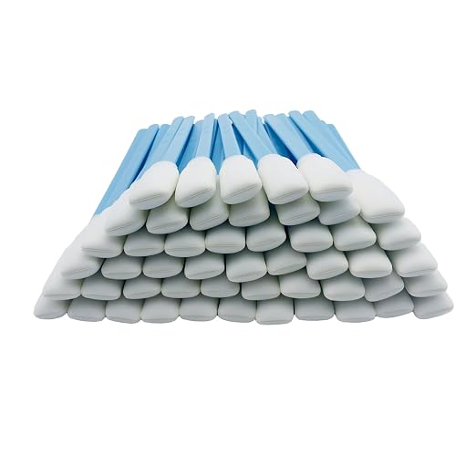 50 Pcs Large Solvent Resistant Professional Lint Free Swabs, 7.08" Long Handle Foam Swabs for Electronics, Camera Sensors, Printers, Optical Lenses by Unknown