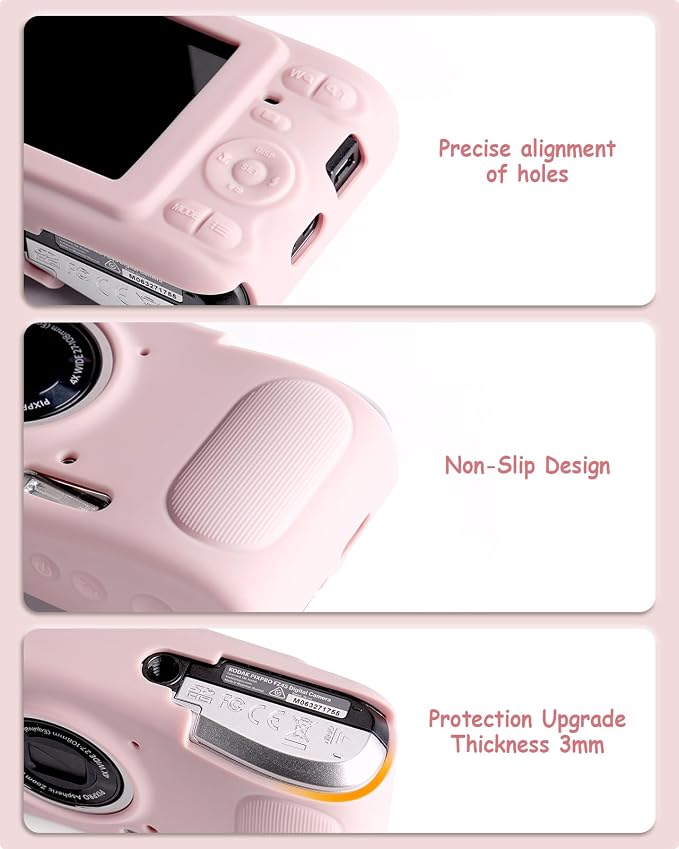 Camera Case Kit for Digital Camera KODAK PIXPRO FZ45,Lens Protective Design | Hard Case with Soft Silicone Camera Cover, SD Card Storage Travel Carry Cute Bag Small - Image 3