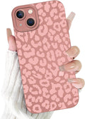Cute Pink Cheetah Print Phone Case for iPhone 13 Mini 5.4" | Aesthetic Leopard Pattern Design Cover Full Camera Lens Protective Shockproof Soft Slim TPU Funda for Women Girls by Unknown