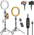 EMART 10" Ring Light with 55" Extendable Tripod Stands and Phone Holder | Dimmable LED Circle Round Light for Selfie Camera Photography, Makeup, YouTube Video, Vlogging, Live Streaming by EMART