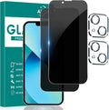2+2 Pack Privacy Screen Protector for iPhone 13, 6.1 Inch | Camera Lens Protector, Tempered Full Screen Glass, Anti-Spy, Bubble Free, Case Friendly by AVOAR