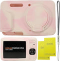 Case for Kodak PIXPRO FZ55, FZ55 accessories | Soft Silicone Protective Case Removable Lens Cover, Comes with 2 Screen Protectors and 1 Wrist Strap. (Mist Pink) by SZHSYJY
