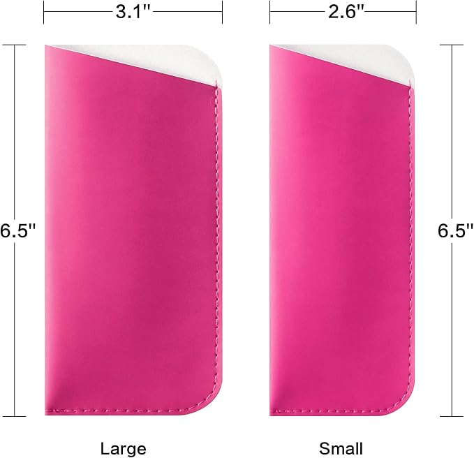 TRIUMPH VISION 3 Pack Reading Glasses Pouch Soft Case Eyeglass Sleeve Slim | Alternative to Bulky Case in bag, Lightweight Lined Padded Protect Optical lens Slip in, Cute Pattern Portable for Daily Use - Image 2