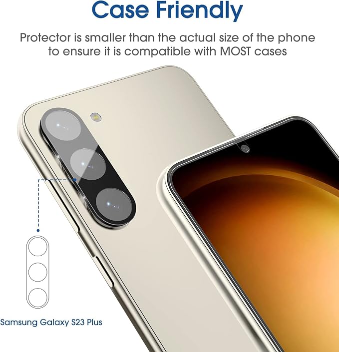 amFilm OneTouch for Samsung Galaxy S23+ Plus Screen Protector TemperedGlass | Auto-Alignment, 30s Install, Bubble Free, Scratch & Drop Protection, HD Clear, Camera Lens Protector, 2+2 Pack (S23P-6.6'') - Image 5