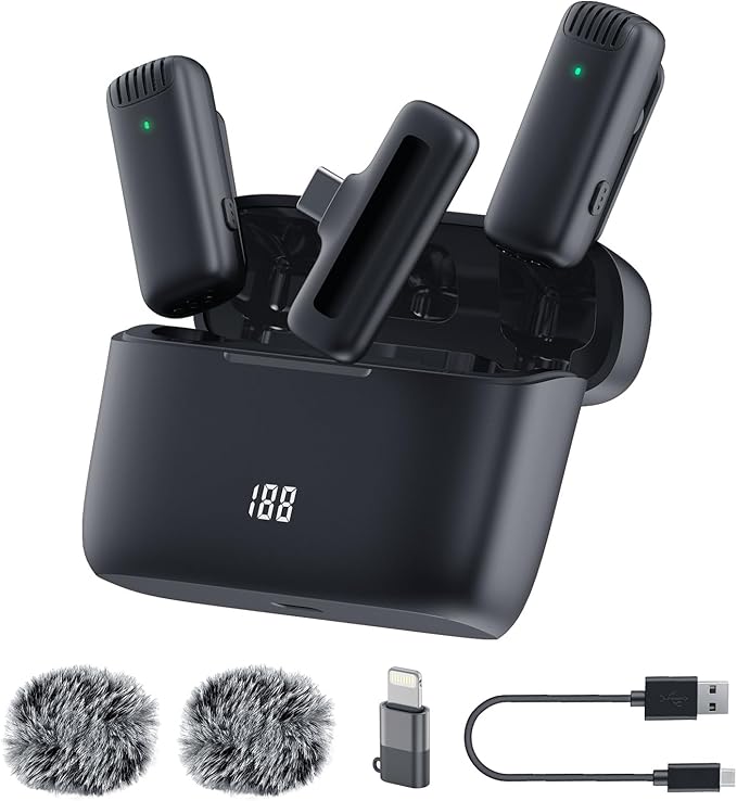Labstandard Wireless Lavalier Lapel Microphone for iPhone, iPad, mini Video Recording Mic for Interview Video Podcast Vlog YouTube & Livestream, Noise Reduction, Plug & Play (J13 Pro) - Image 3